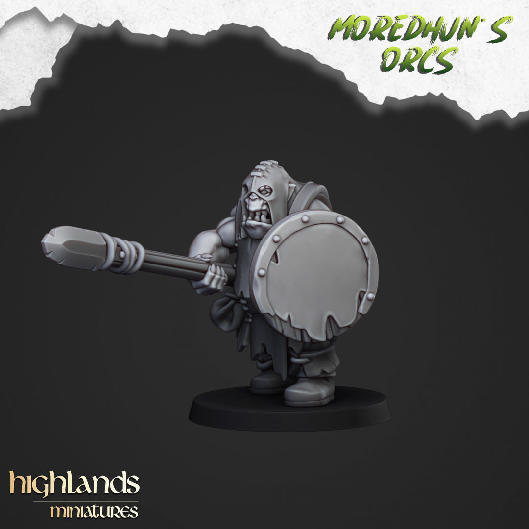28mm Orc Warriors with Spears and Shields - Orc & Goblin Tribes