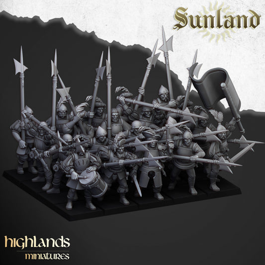 28mm Halberdiers - Sunland