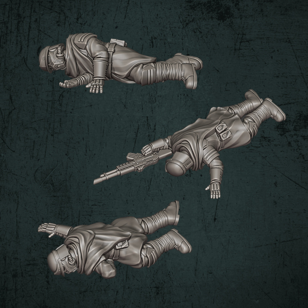 28mm Wounded Infantry Section