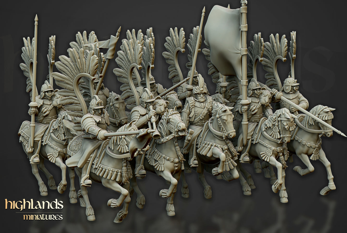 28mm Winged Hussars of Volhynia with Lances - Kislev Empire