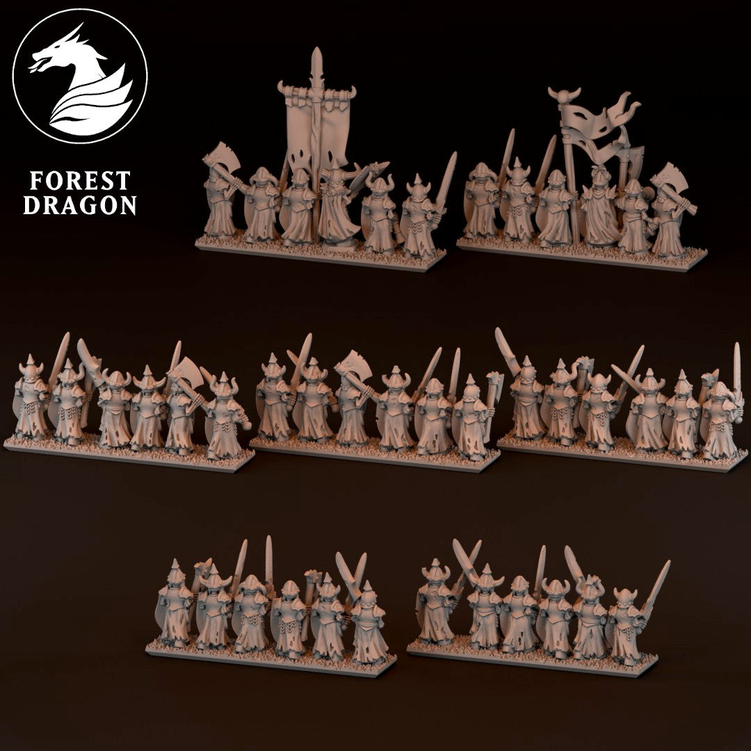 Vampire Lords - 10mm Heavy Skeleton Regiment