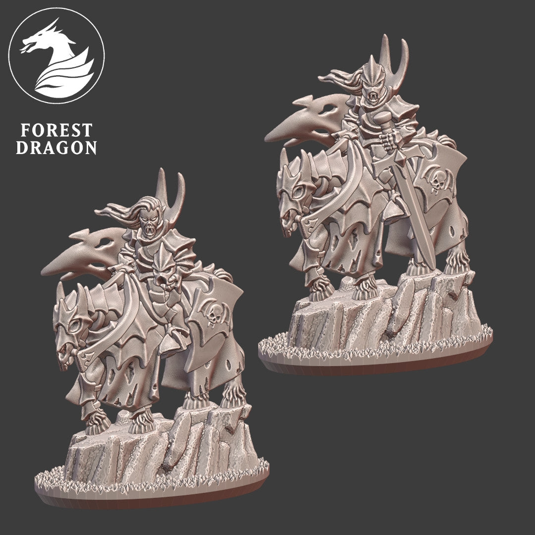 Vampire Lords - 10mm Mounted Vampire Lord