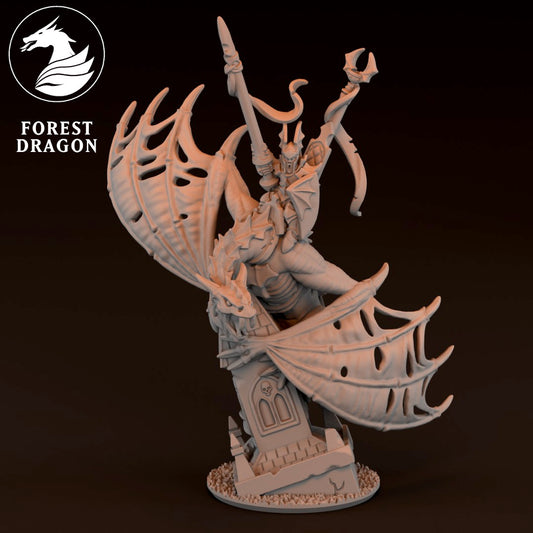 Vampire Lords - 10mm Hero on Winged Horror