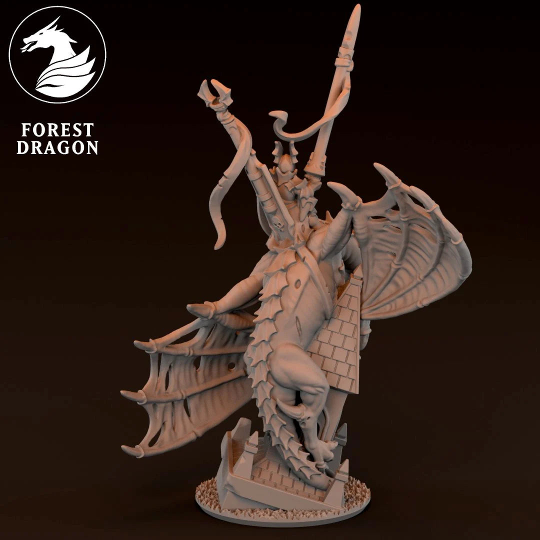 Vampire Lords - 10mm Hero on Winged Horror