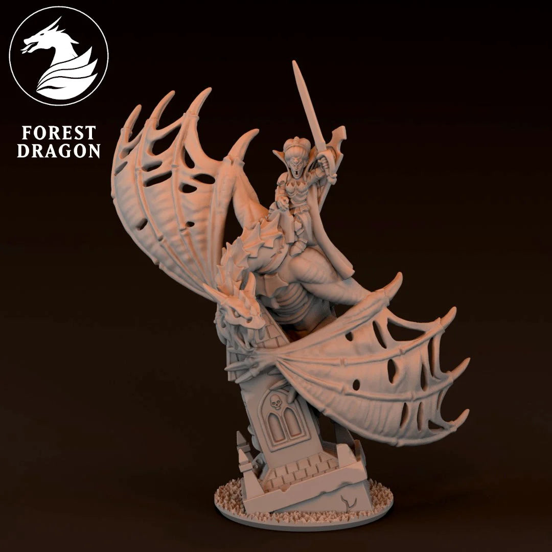 Vampire Lords - 10mm Hero on Winged Horror