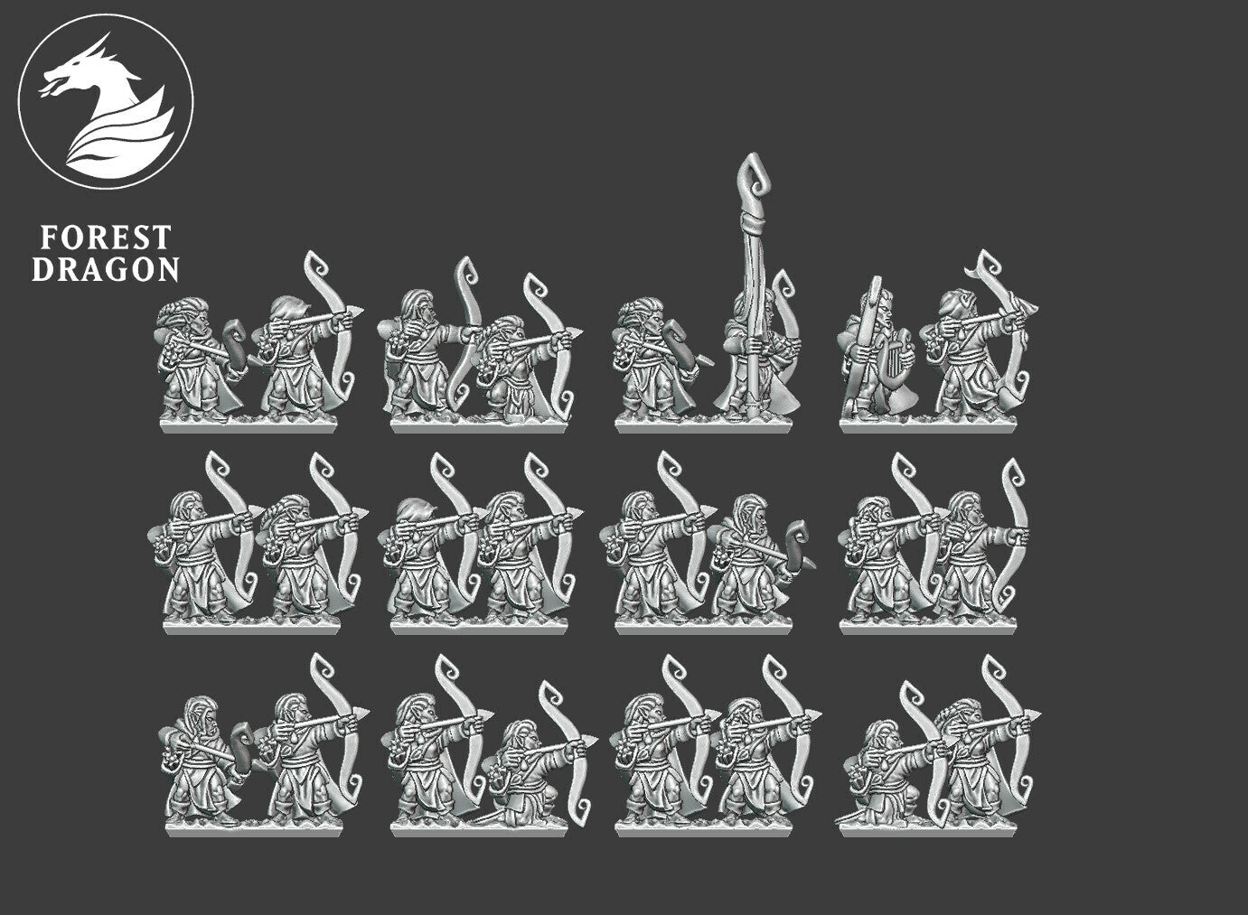 Wood Elves - 10mm Bowmen