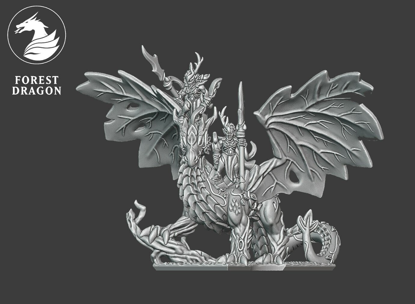 Wood Elves - 10mm Hero on Dragon