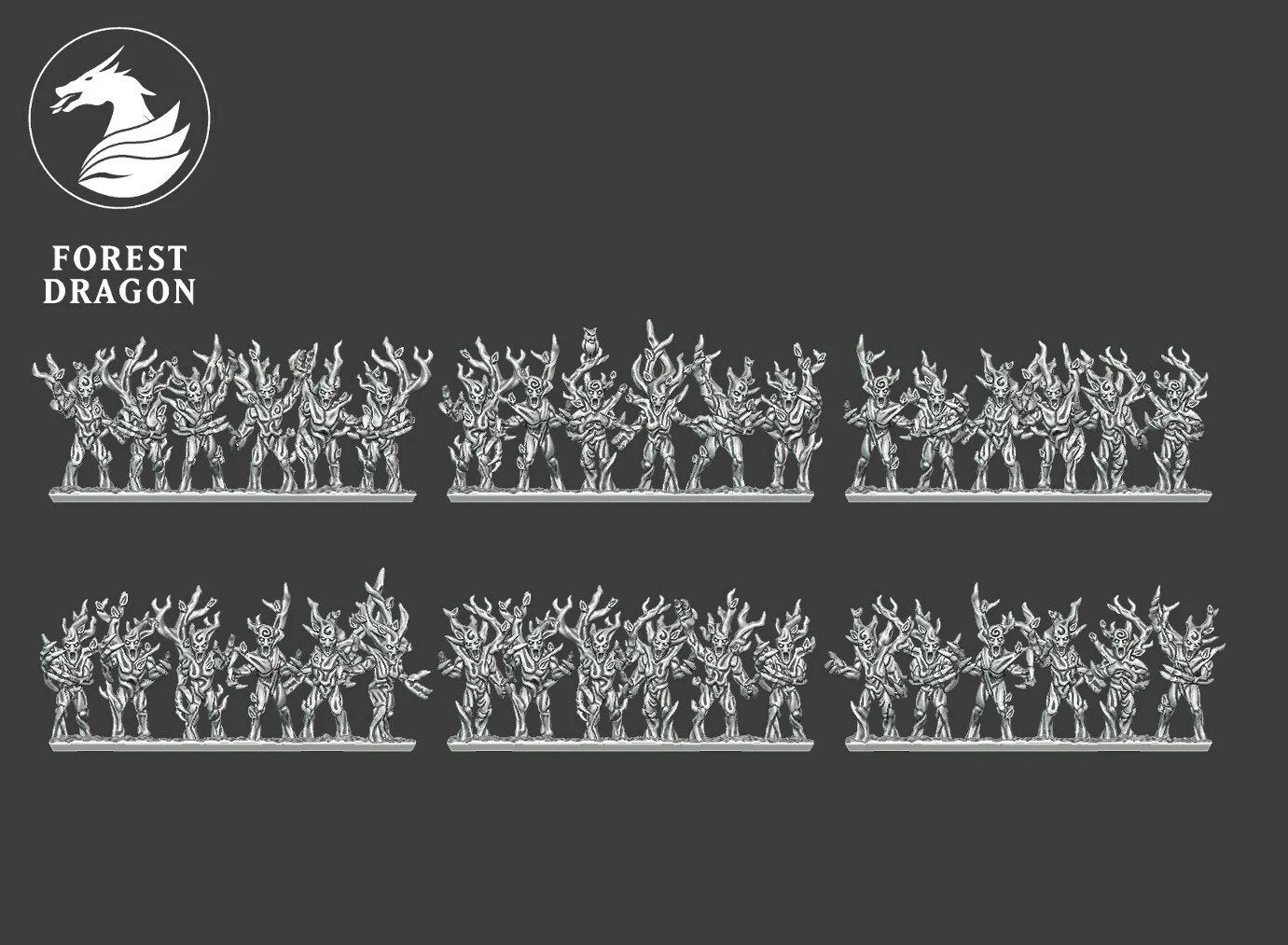 Wood Elves - 10mm Forest Spirit Regiment