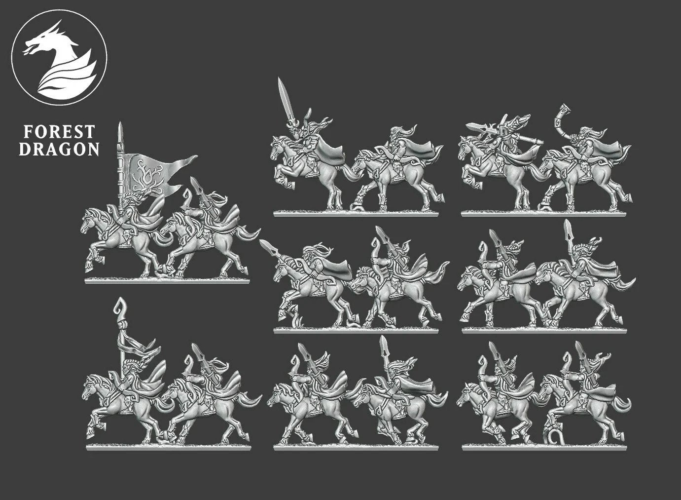 Wood Elves - 10mm Light Cavalry Regiment