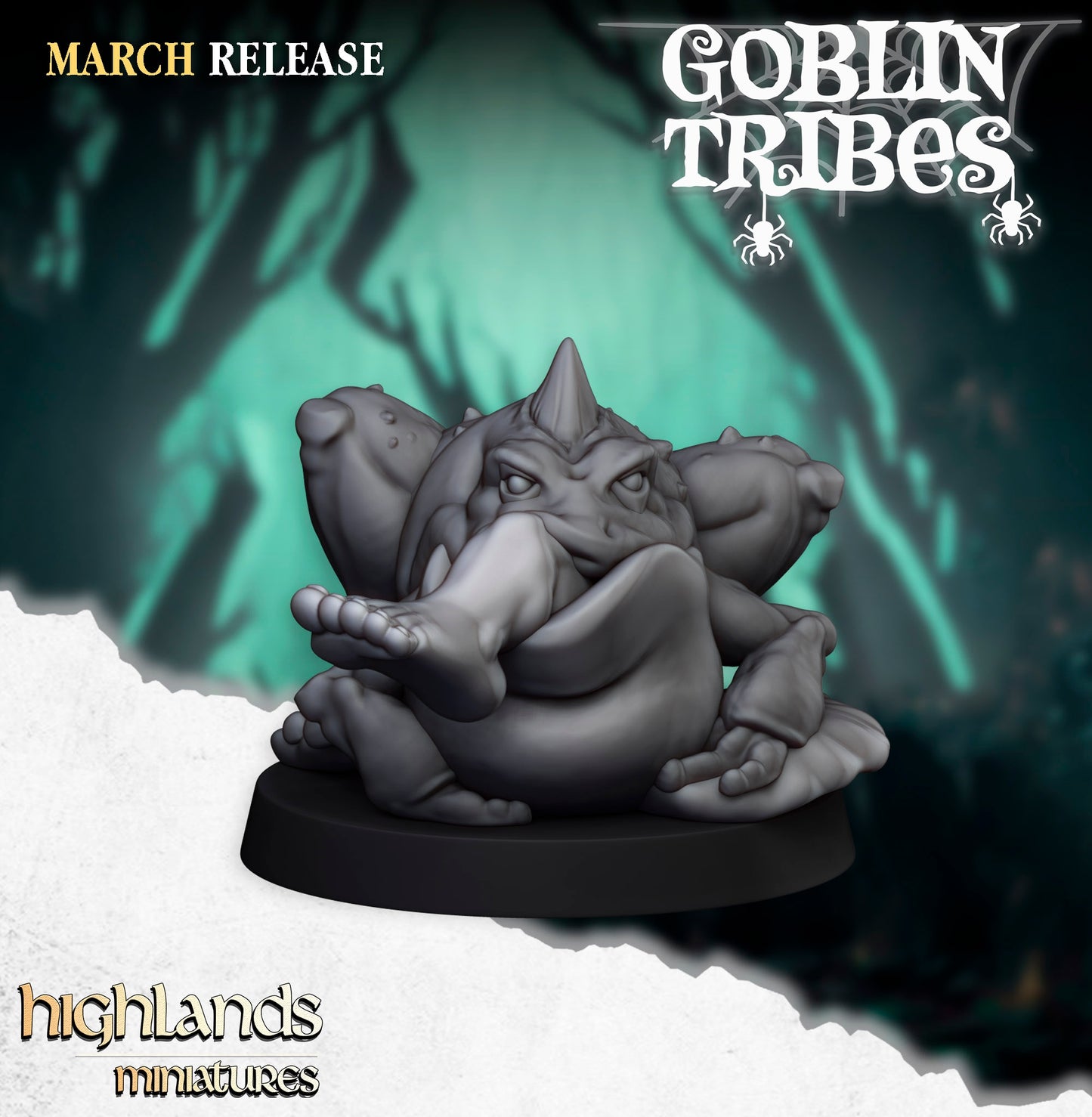 28mm Frog Herd - Swamp Goblins