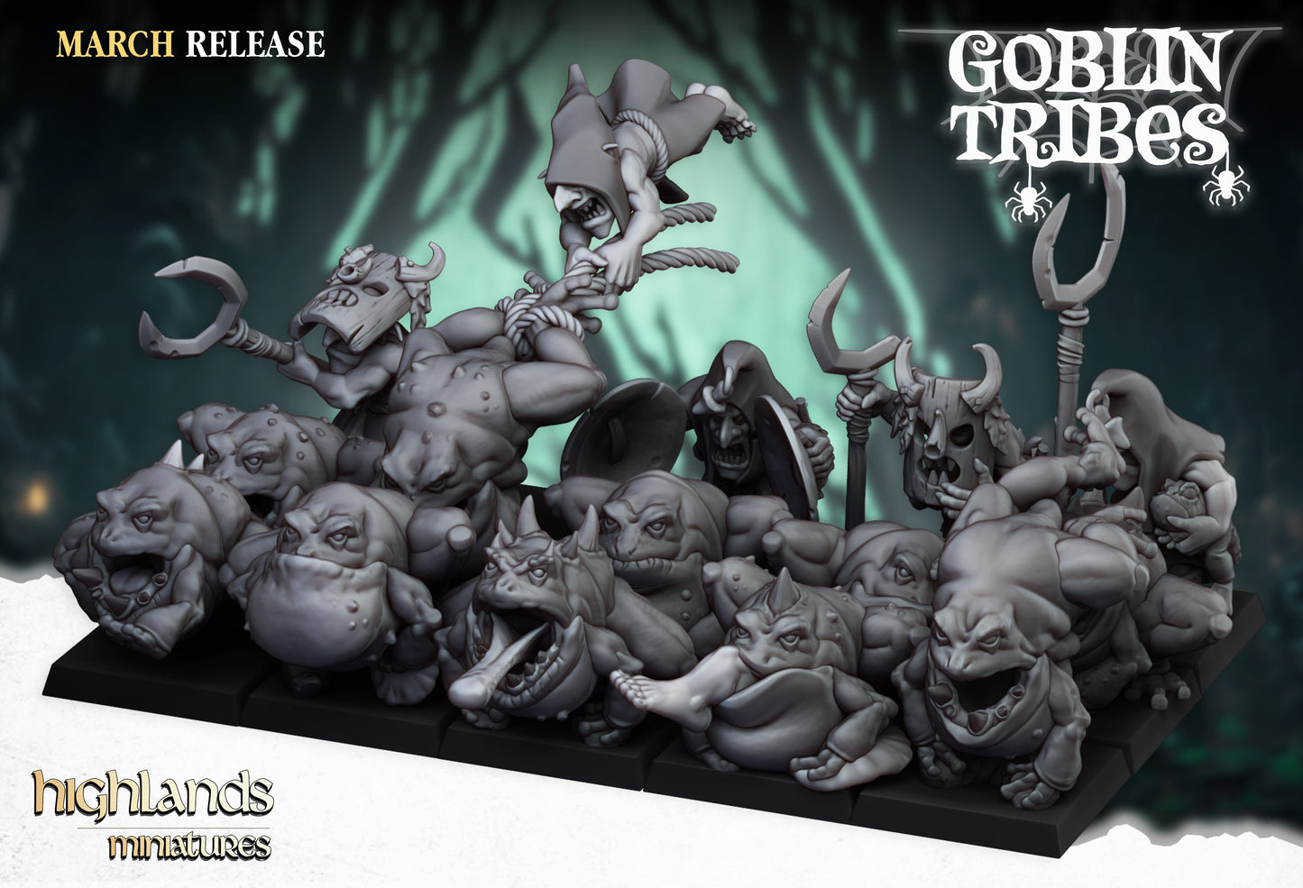 28mm Frog Herd - Swamp Goblins