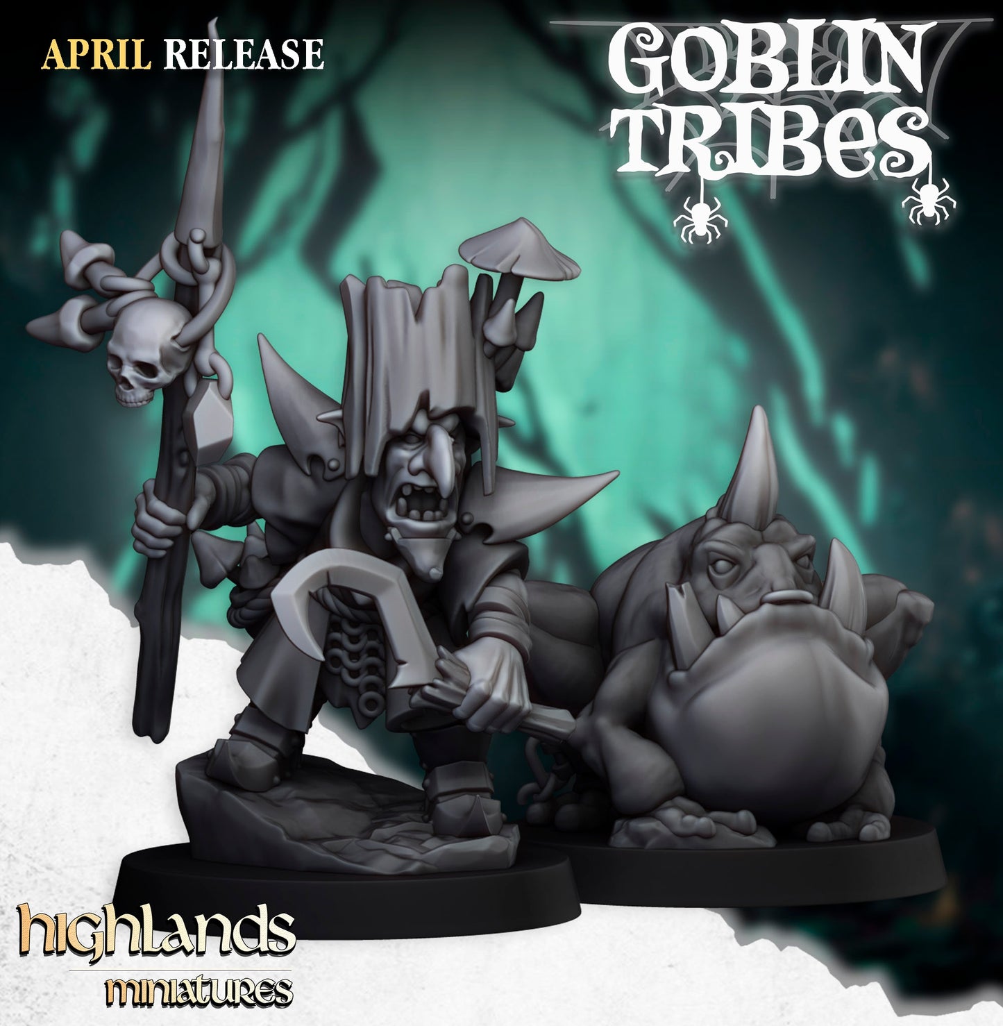 28mm Boss with Hopper - Swamp Goblins