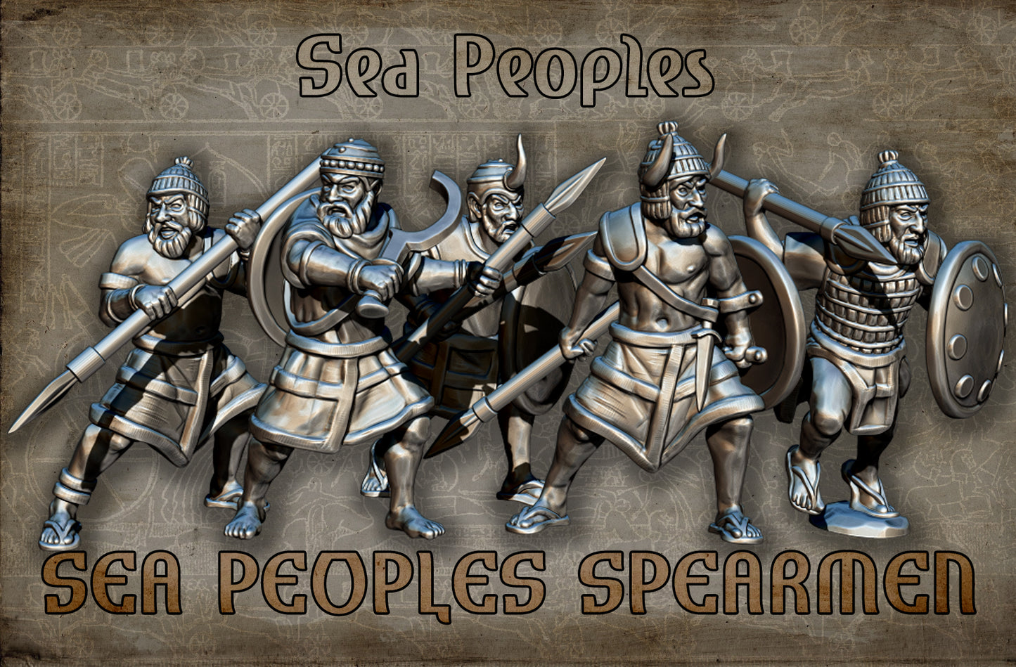 15mm Sea Peoples Spearmen