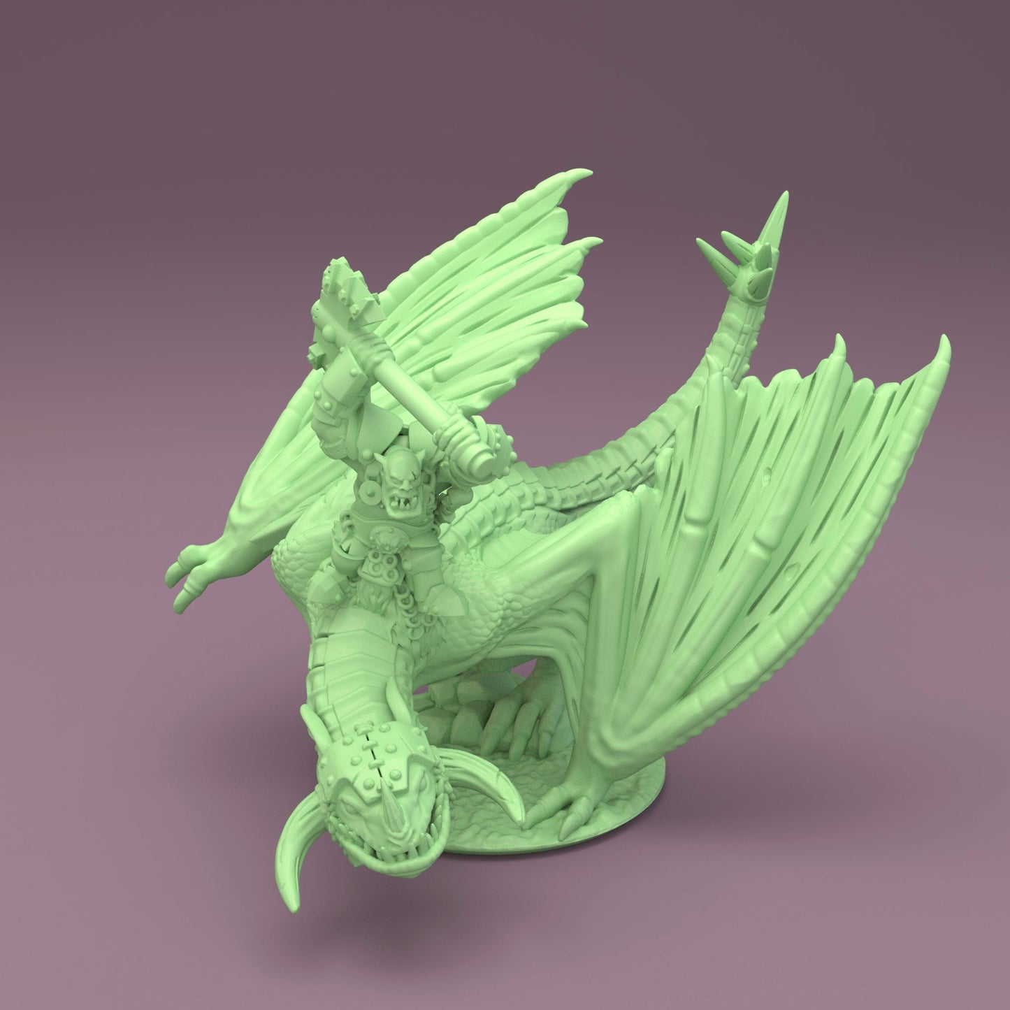 Orcs & Goblins - 10mm Hero on Wyvern