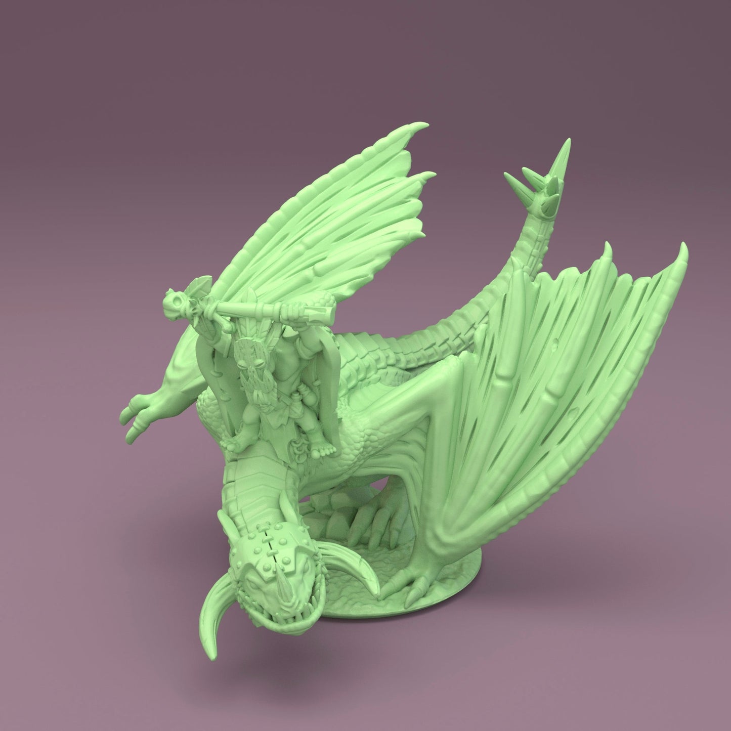 Orcs & Goblins - 10mm Hero on Wyvern