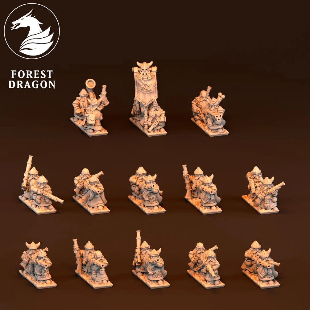 Dwarven Lords - 10mm Handgunner Regiment