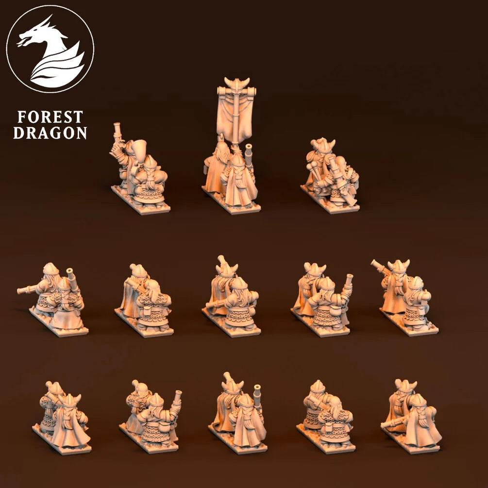 Dwarven Lords - 10mm Handgunner Regiment