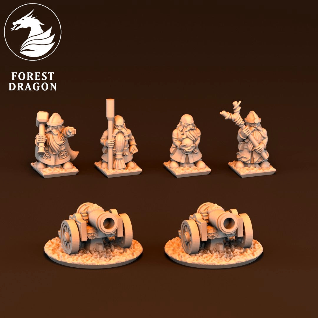 Dwarven Lords - 10mm Cannon Regiment