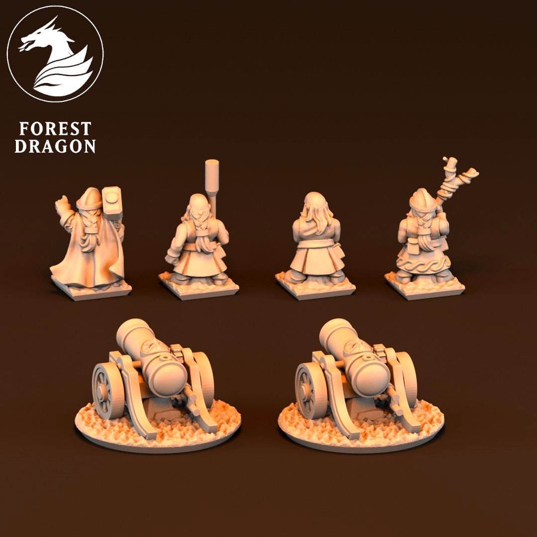 Dwarven Lords - 10mm Cannon Regiment