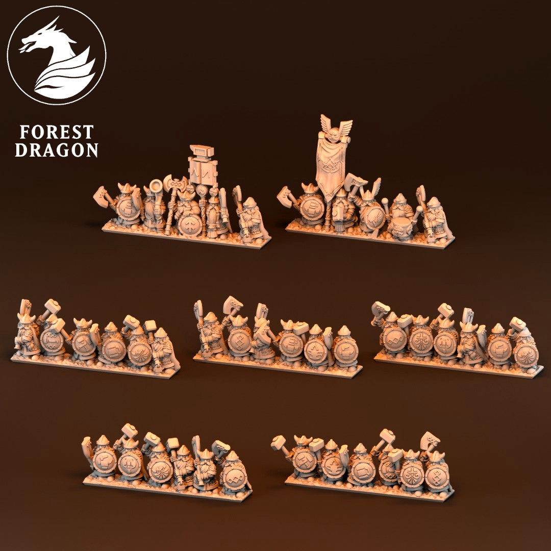 Dwarven Lords - 10mm Warrior Regiment