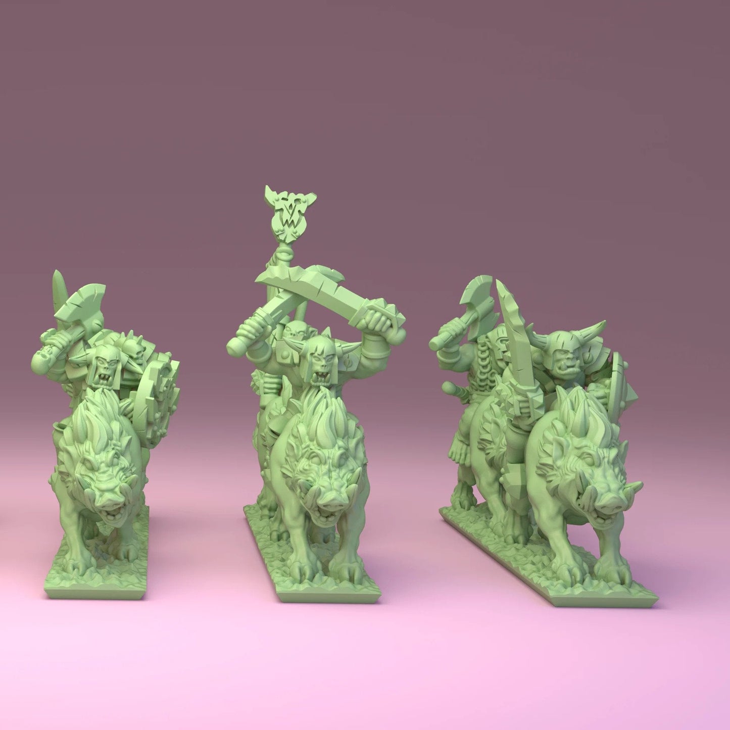 Orcs & Goblins - 10mm Boar Rider Regiment