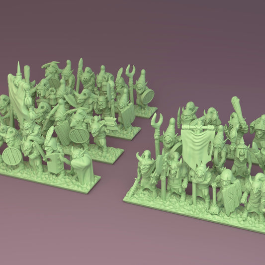 Orcs & Goblins - 10mm Goblin Warrior Regiment