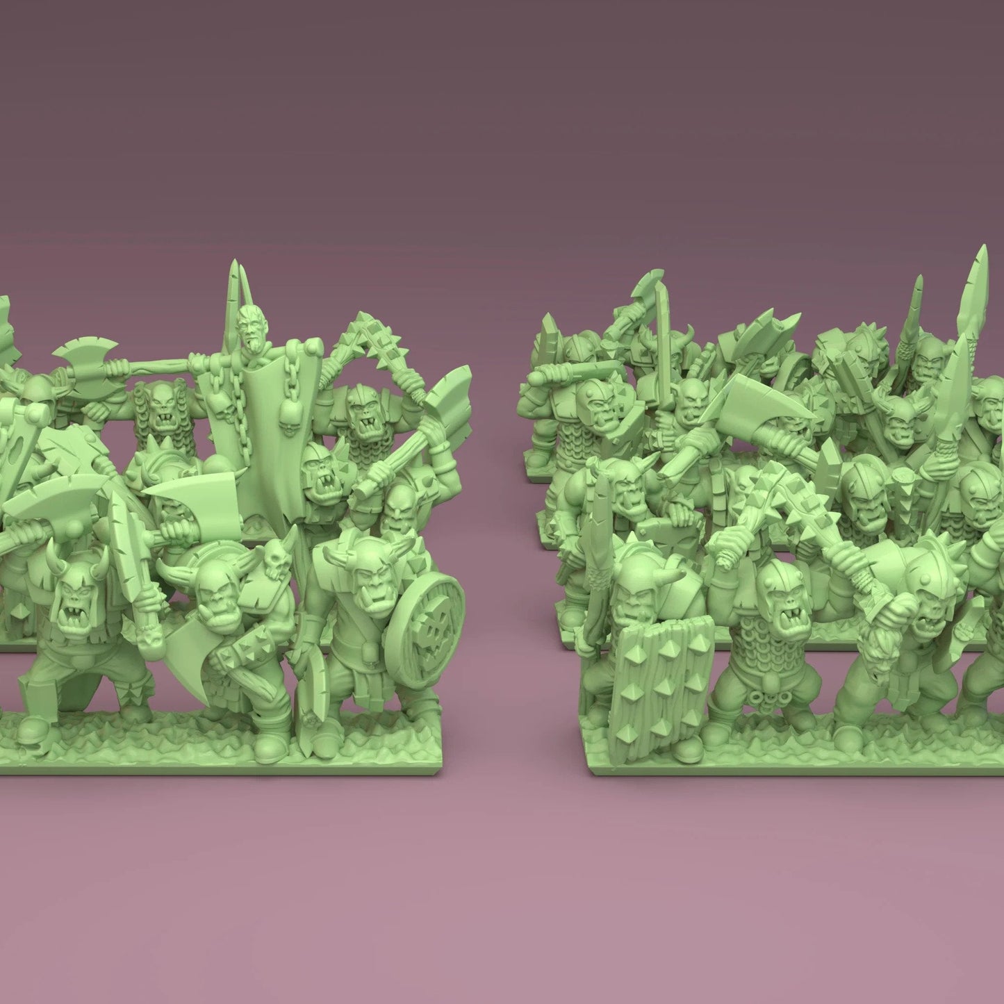 Orcs & Goblins - 10mm Orc Warrior Regiment