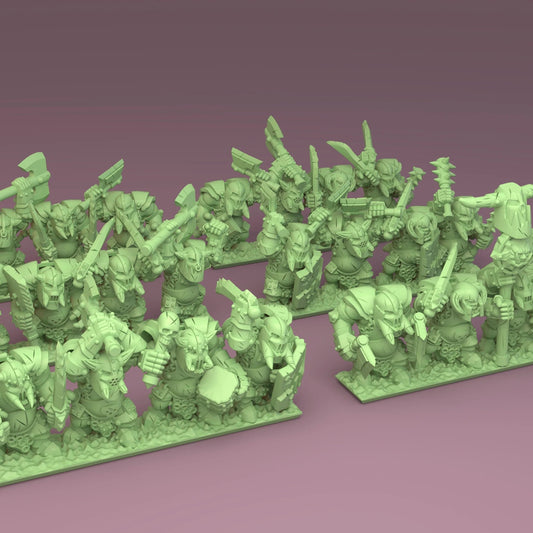 Orcs & Goblins - 10mm Black Orc Regiment