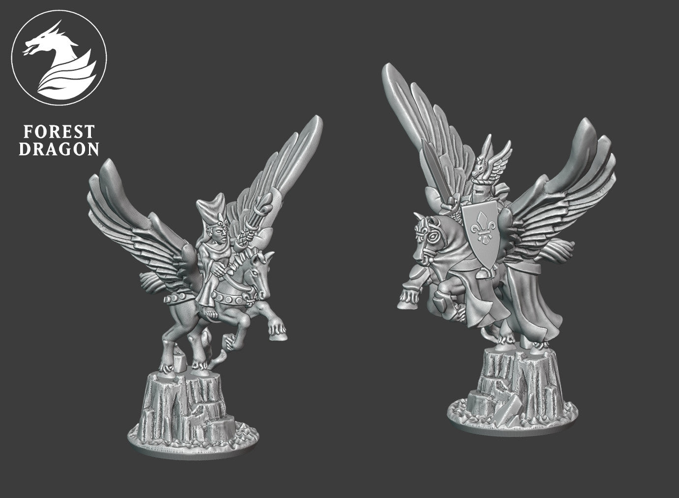 Chivalric - 10mm Hero on Pegasus