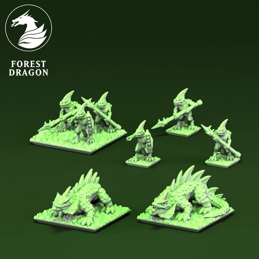 Lizard Kingdoms - 10mm Fire Lizard Regiment