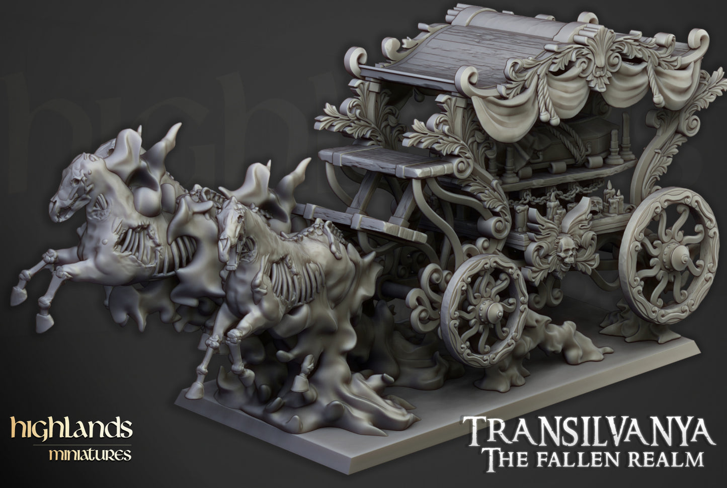 28mm Undead Boyar Chariot - Transilvanya