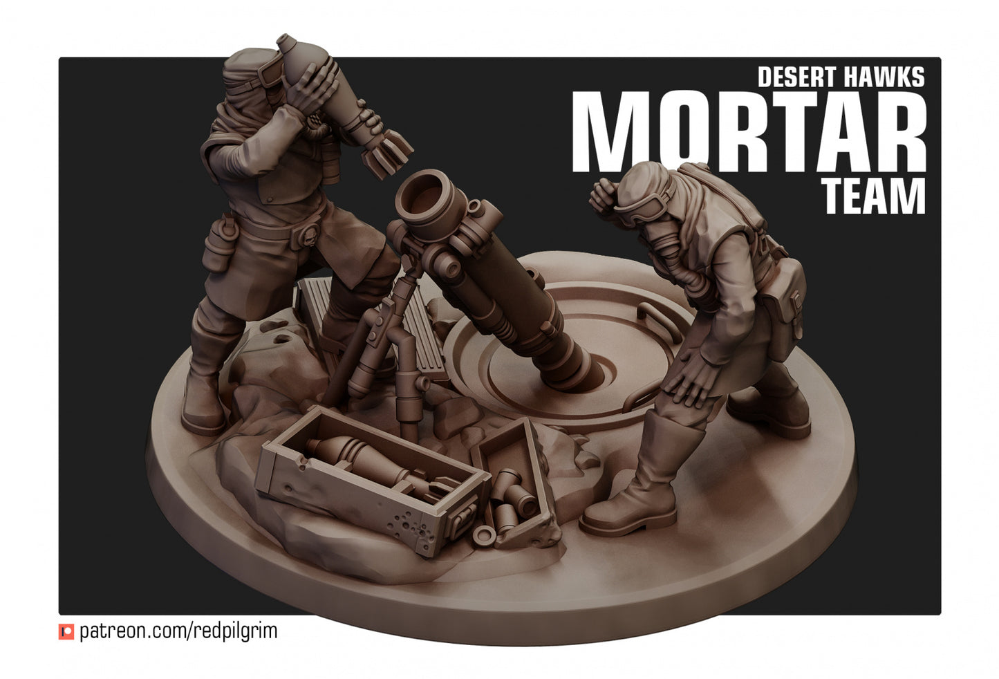 28mm Desert Hawks Mortar Team