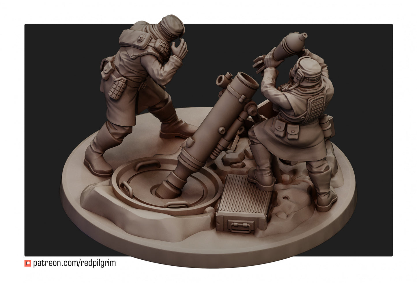28mm Desert Hawks Mortar Team