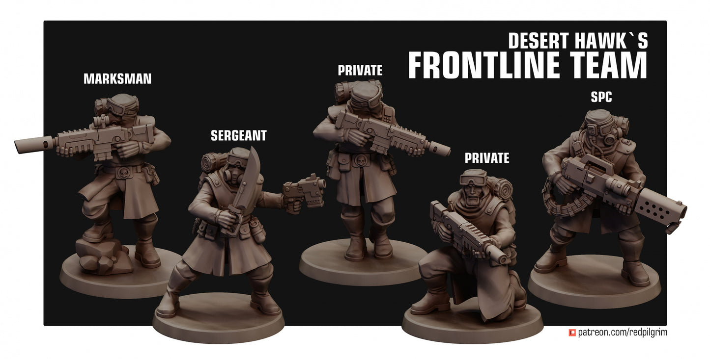 28mm Desert Hawks Frontline Team