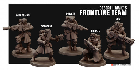 28mm Desert Hawks Frontline Team