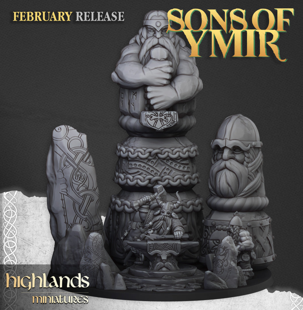 28mm Great Forge with Runemaster - Sons of Ymir