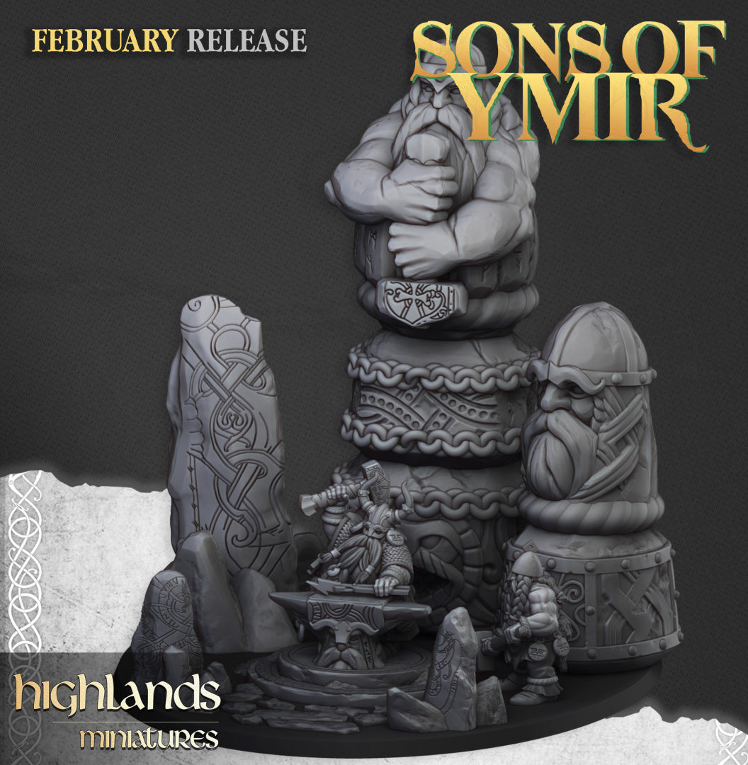 28mm Great Forge with Runemaster - Sons of Ymir