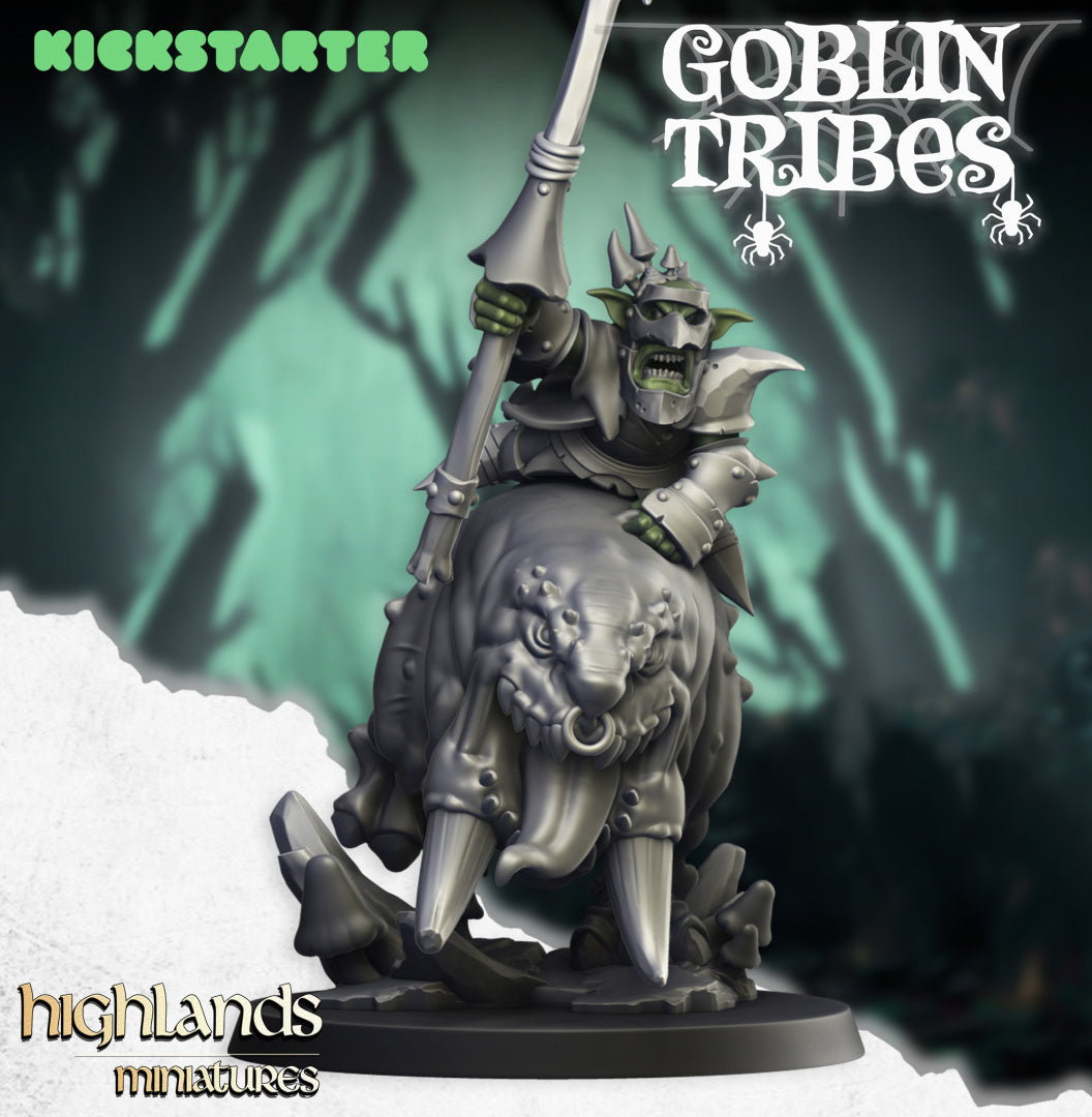 28mm Boss on Squig - Swamp Goblins