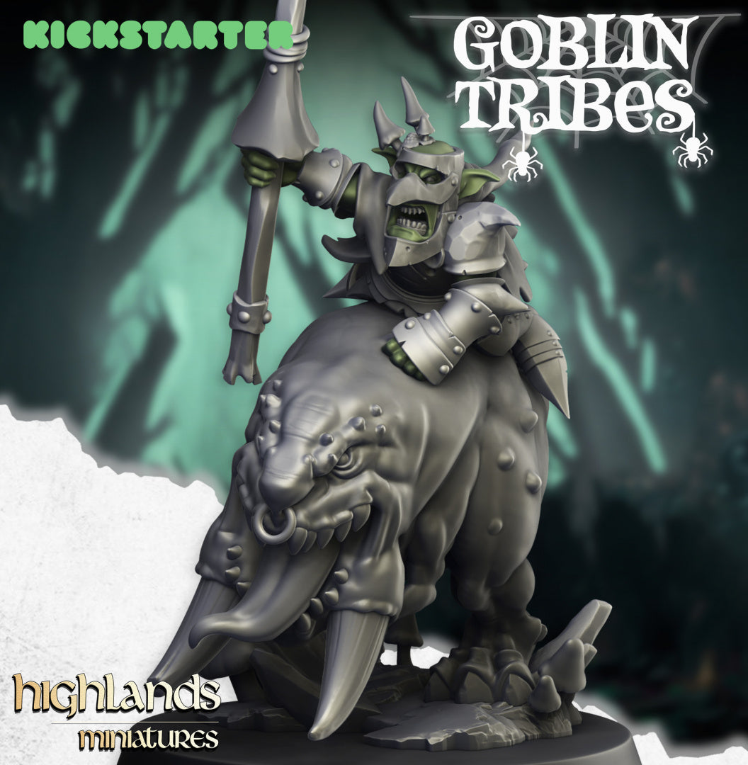 28mm Boss on Squig - Swamp Goblins