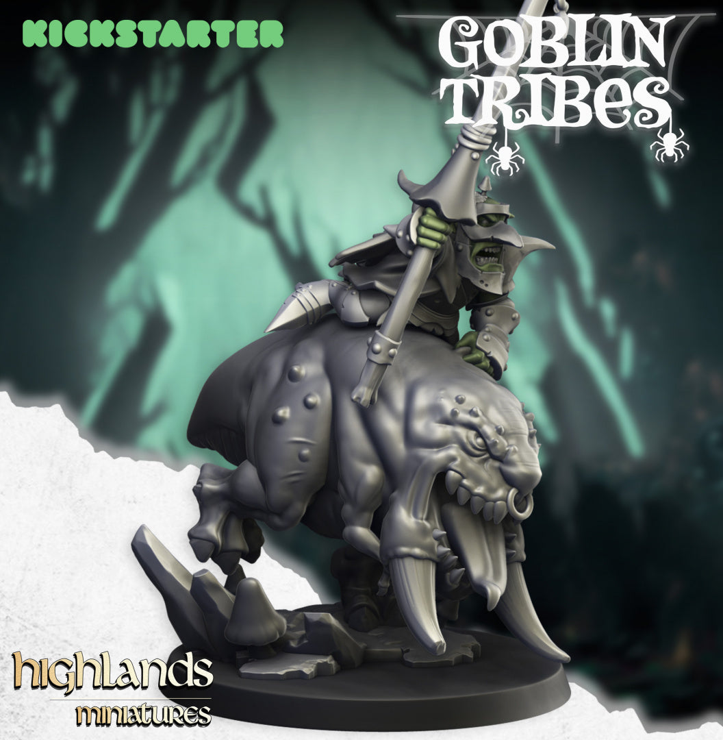 28mm Boss on Squig - Swamp Goblins