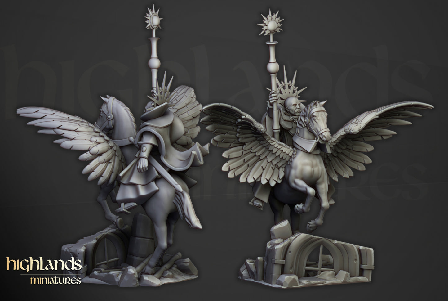 28mm High Mage on Pegasus - Sunland