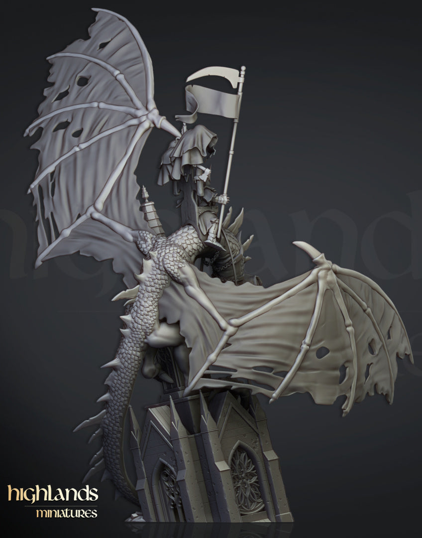 28mm Ezekiel, Lord Necromancer on Flying Monster - Transilvanya