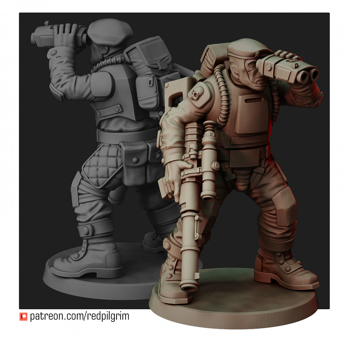 28mm Airborn Sniper Team