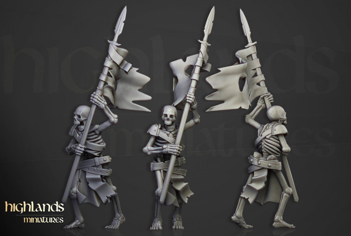 28mm Skeleton Warriors with Spears - Transilvanya