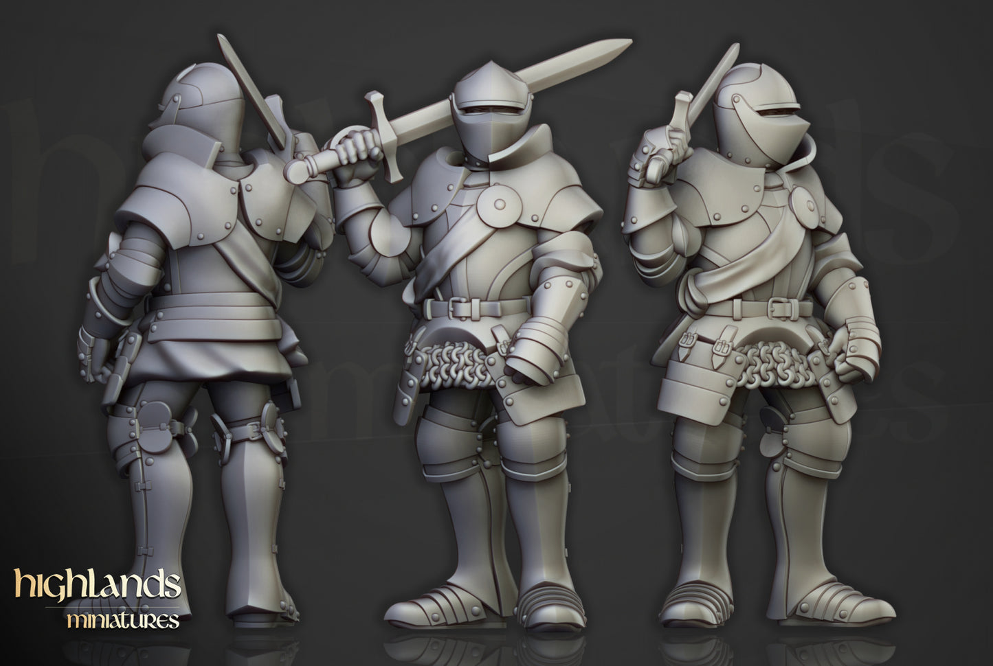 28mm Knights on Foot - Sunland