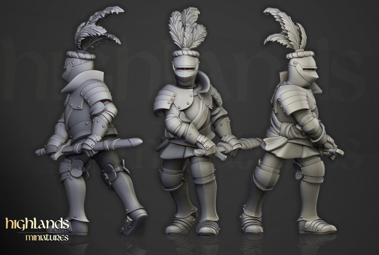 28mm Knights on Foot - Sunland