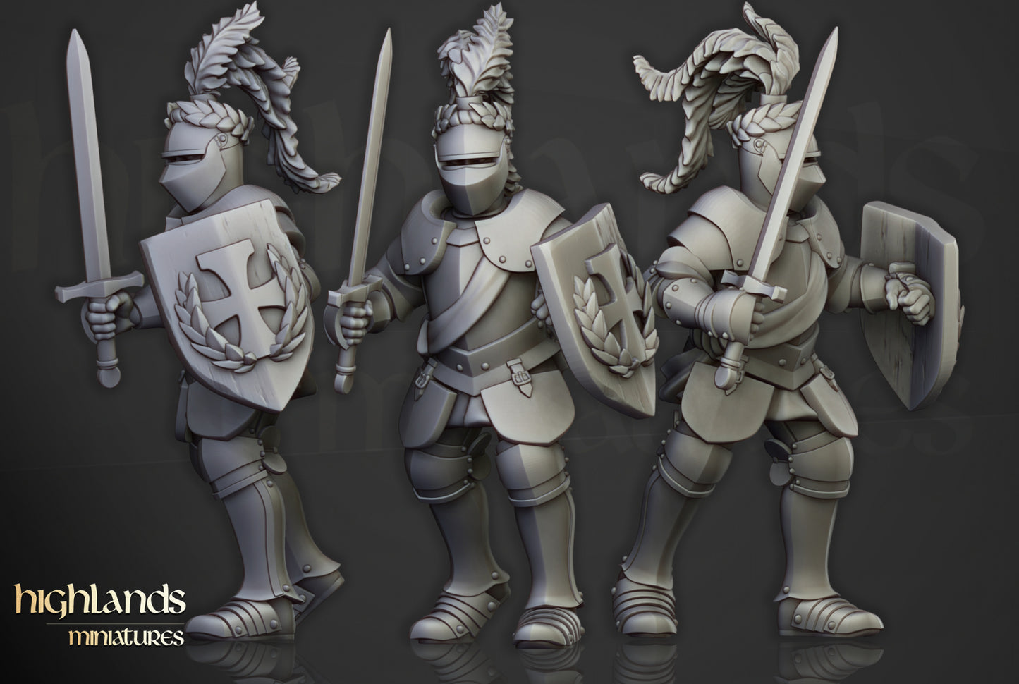 28mm Knights on Foot - Sunland