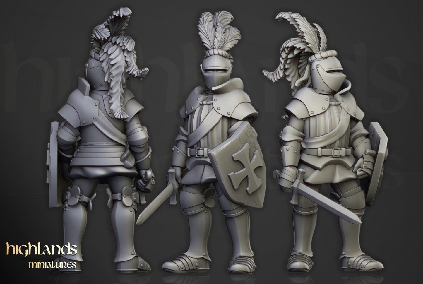 28mm Knights on Foot - Sunland