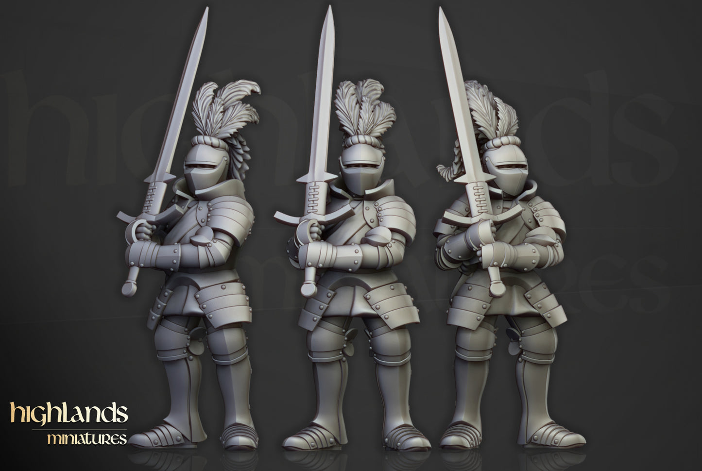 28mm Knights on Foot - Sunland