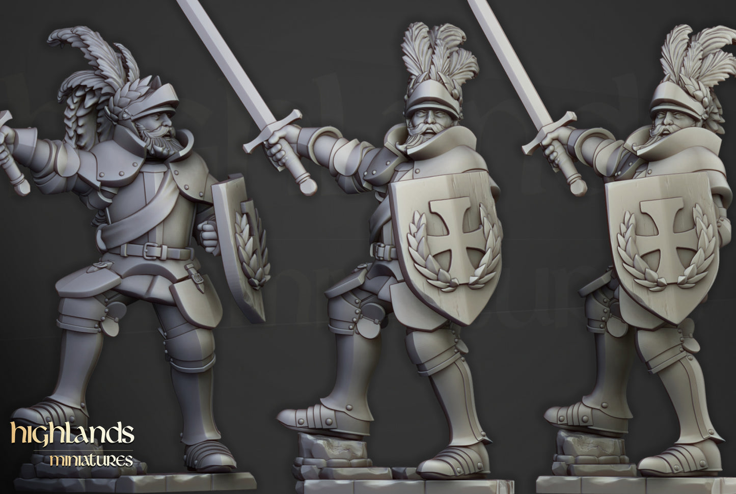 28mm Knights on Foot - Sunland